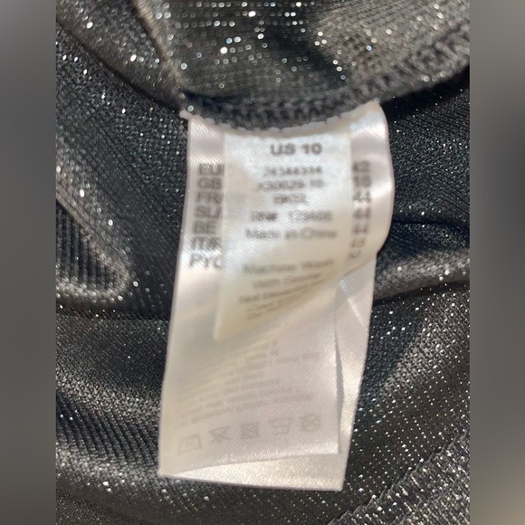 LASCANA  Black Sleeveless Shinmery Dress sz 10 NWT! - Picture 4 of 7